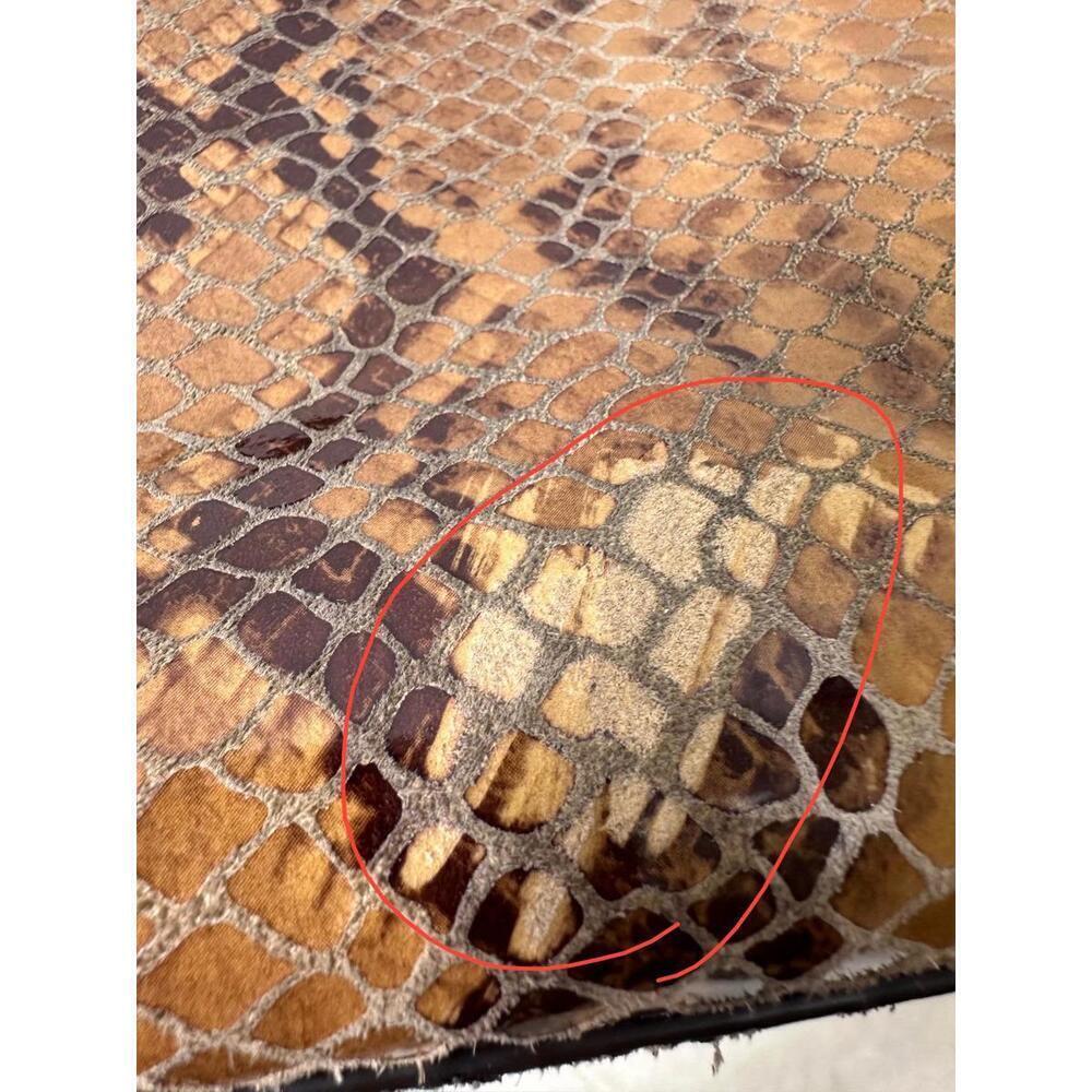 Michael Kors Snakeskin Embossed Tote Shoulder Bag Luxe Neutral Python Print READ - Picture 5 of 9